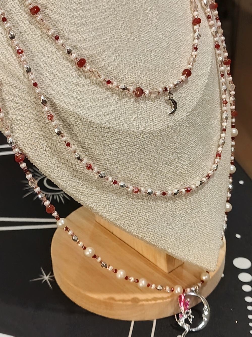 Fairy Moon Sky Love Magick Charm 3 Layered Necklace